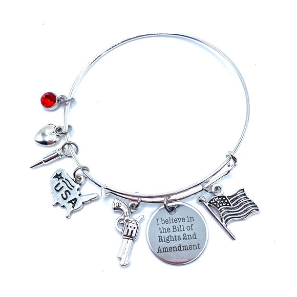 2nd Amendment Charm Bracelet Bill Of Rights USA - Picture 4 of 6